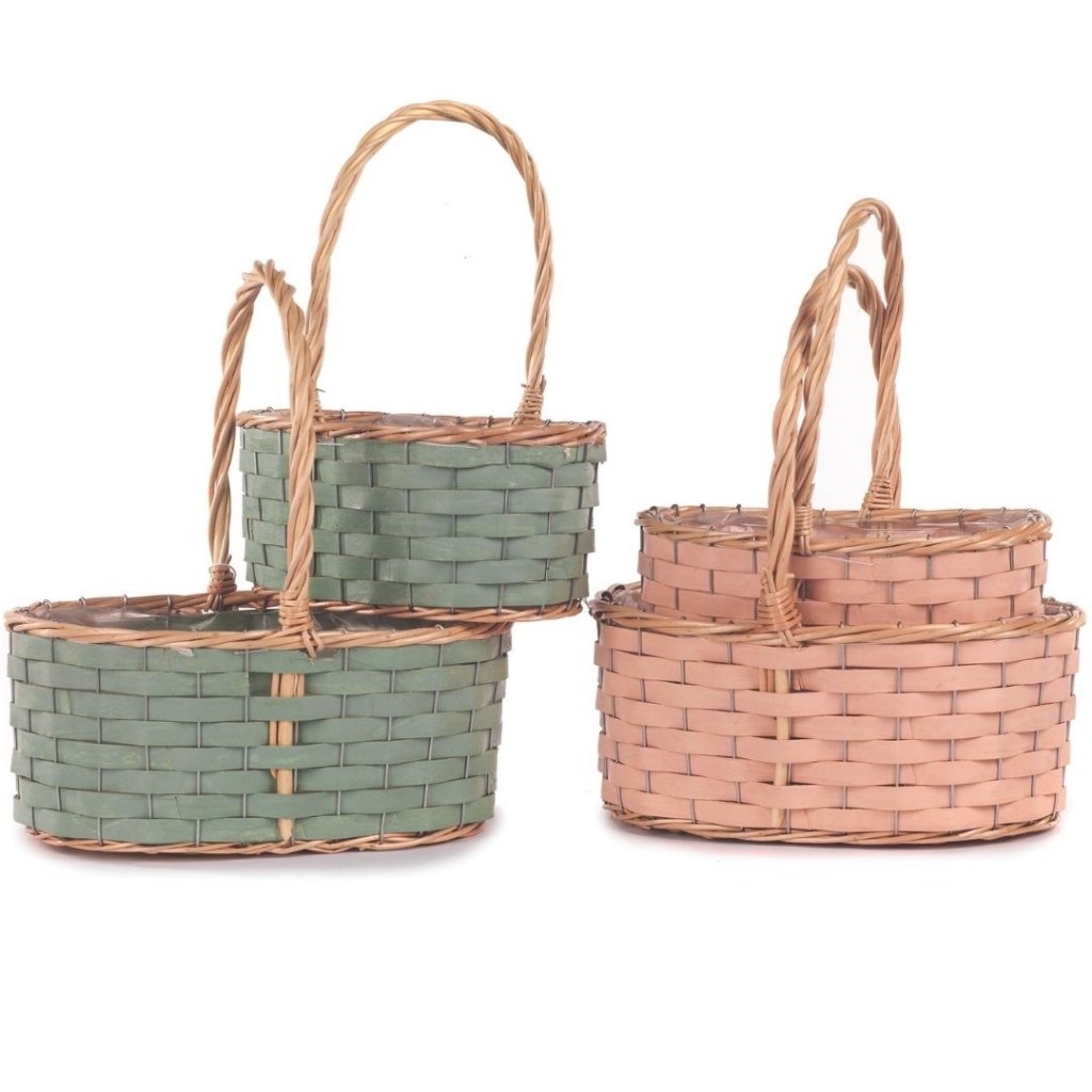 Proutí koše Tonda ovál mix dl.33x24cm S/2