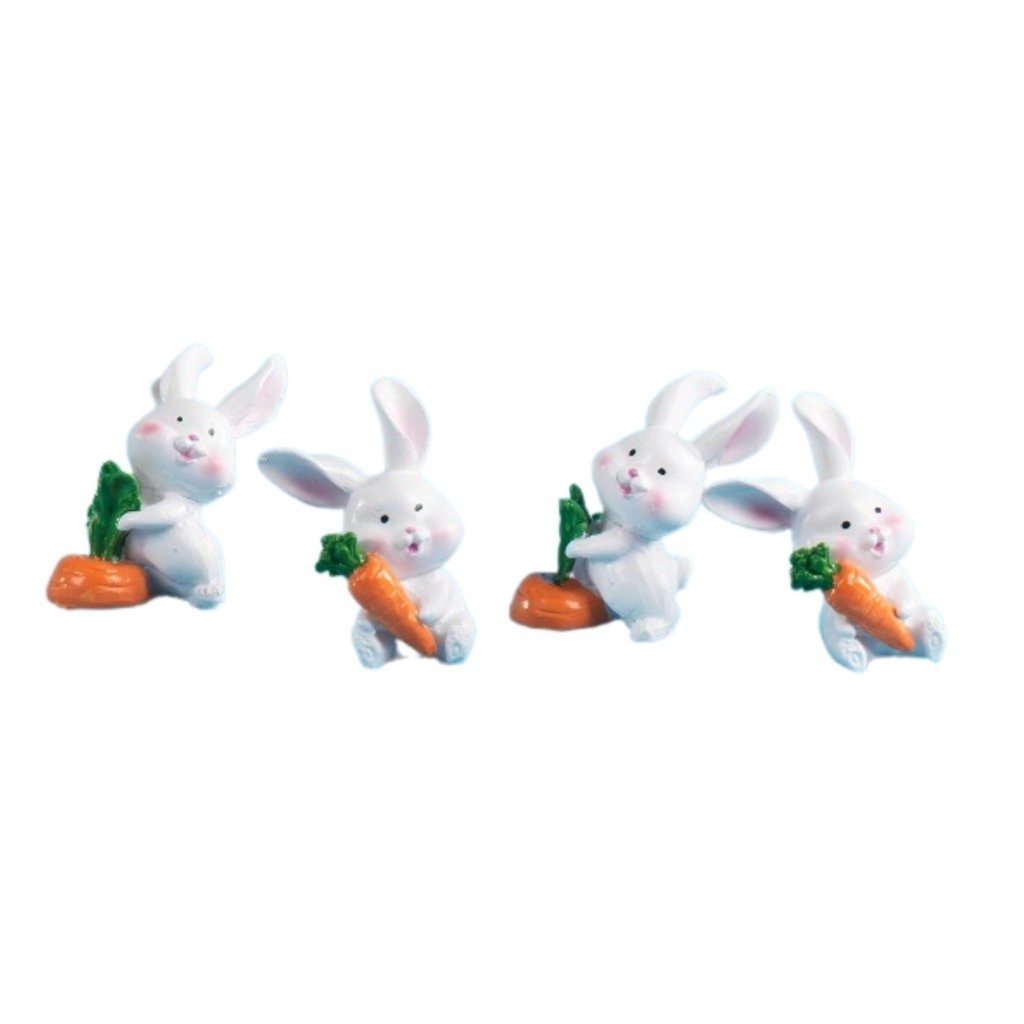 Králíci polyresin v.4cm mix  S/4