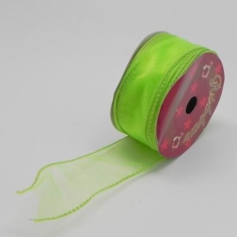 Stuha organza š.4cm/9m zelená