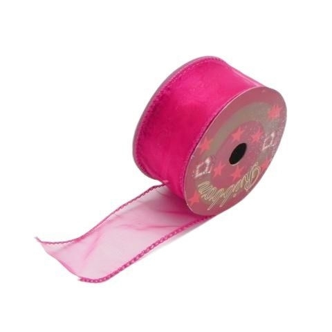 Stuha organza š.4cm/9m fuchsiová