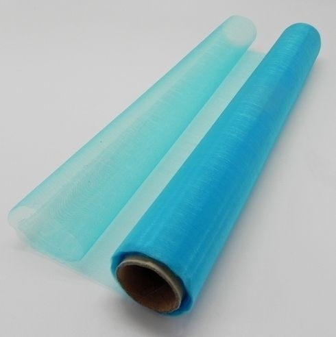 Organza š.36cm/9m modrá