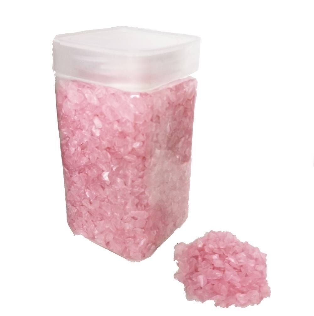 Drť skleněná perleť 4-6mm/550g růžová