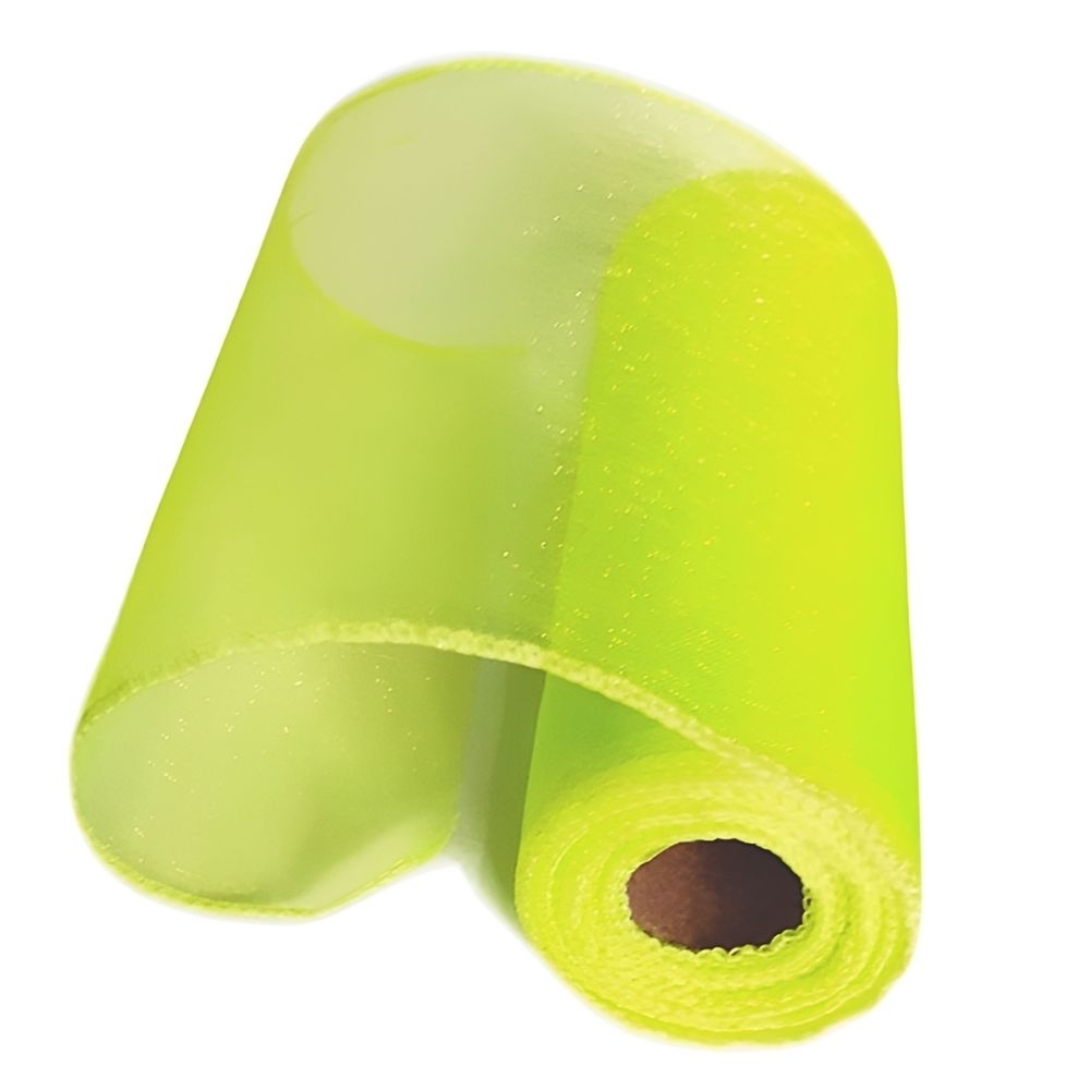 Organza obšitá š15cm/9m jarní zelená