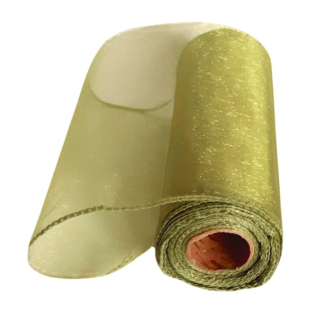 Organza obšitá š15cm/9m oliva