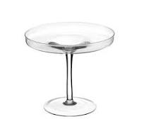 Sklo podnos na stopce v.13x15x11cm