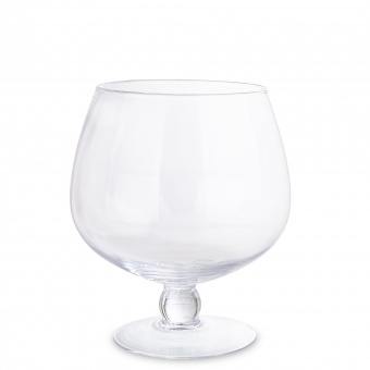 Sklo pohár na stopce v.18x10cm čirý