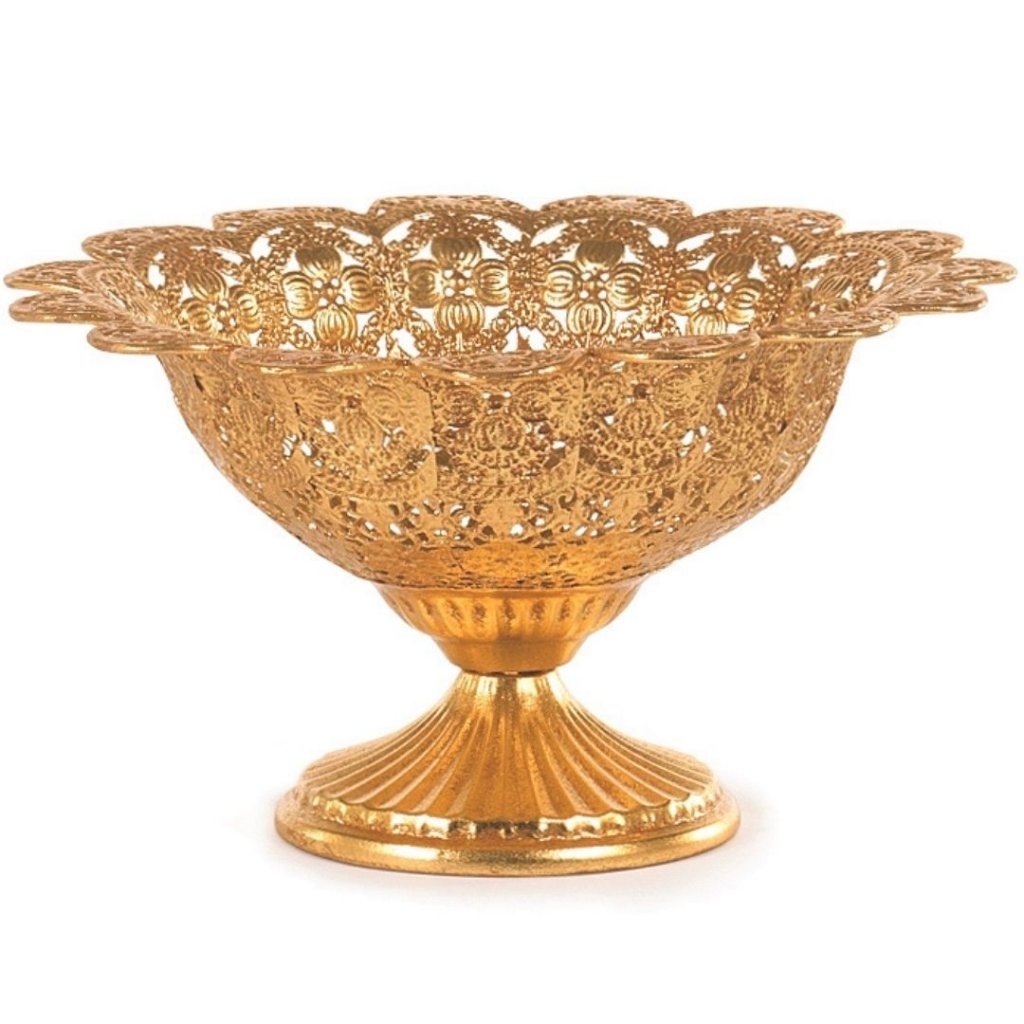 Podnos kov Arabesque pr.32x17cm zlatý