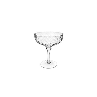 Sklo pohár zvlněný v.30x24,5x15,5cm čirý