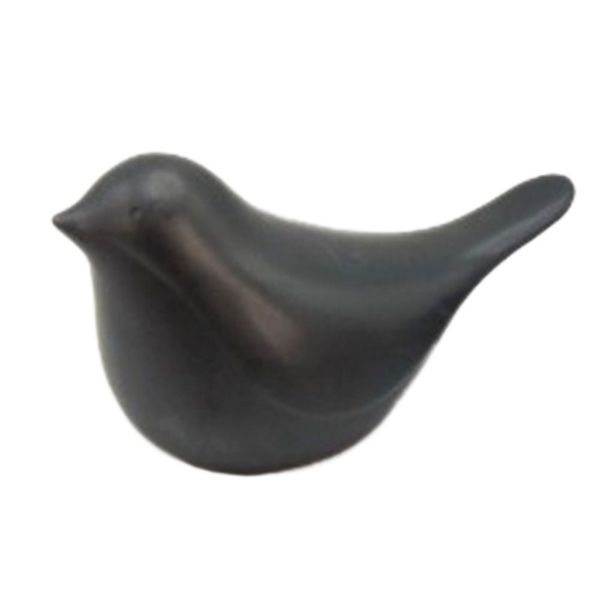 Ptáček černý dl.9,5cm porcelán