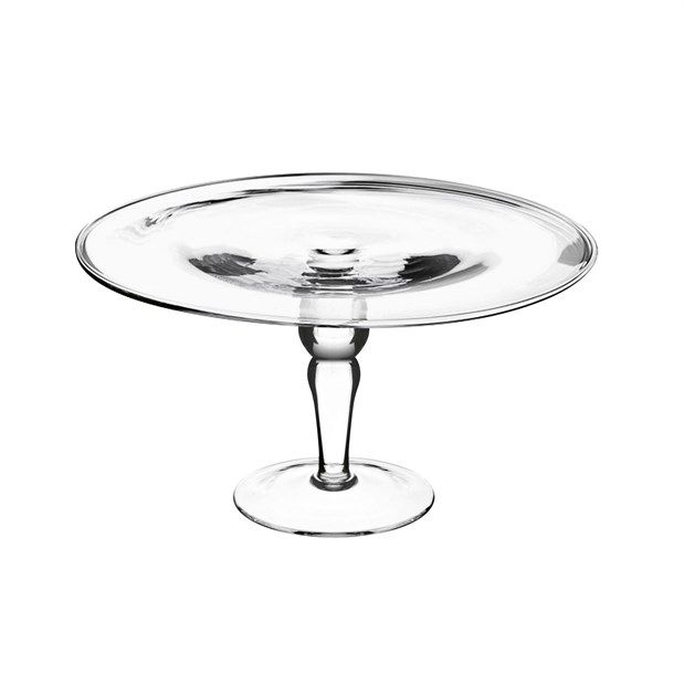 Sklo podnos na noze pr.31,5x17,5x14cm čirý