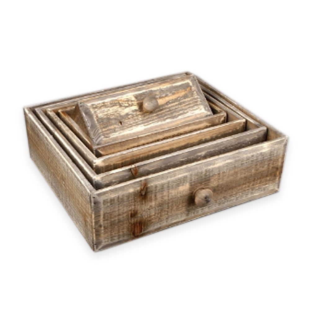 Šuplíky dřevo dl.34,5x31x11cm natural S/5