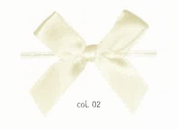 Stuha mašlička cream pr.25mm S/50ks