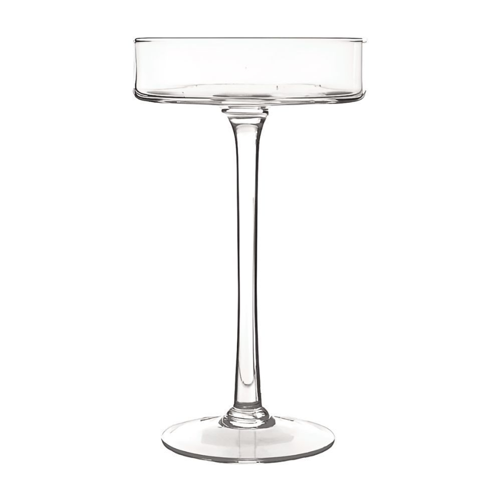 Sklo svícen pohár na stopce v.25x12cm čirý