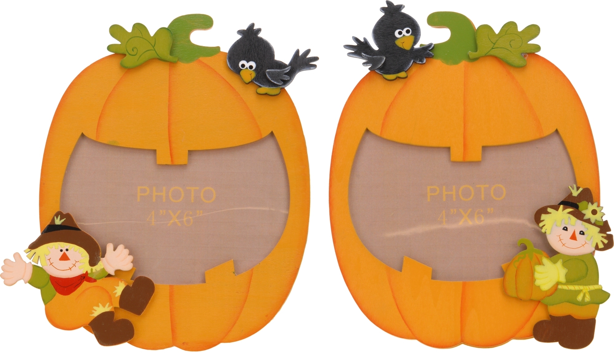 Fotorámeček dřevo dýně v.23x18cm oranžový