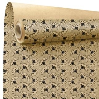 Papír kraft Evidence natur/černá role 0,79x40m