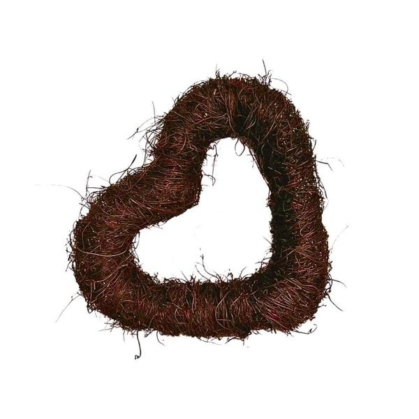 Proutí srdce pr.30x6cm hnědé