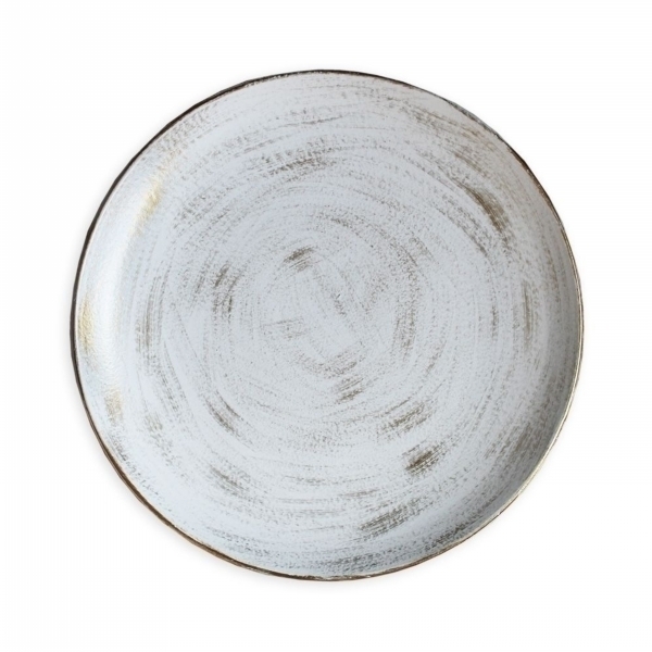 Tác dřevo pr.30x3cm bílozlatá patina