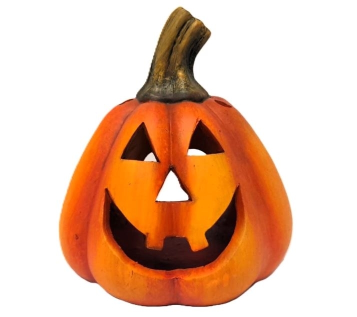 Dýně keramika na svíčku v.21x19cm oranžová matná