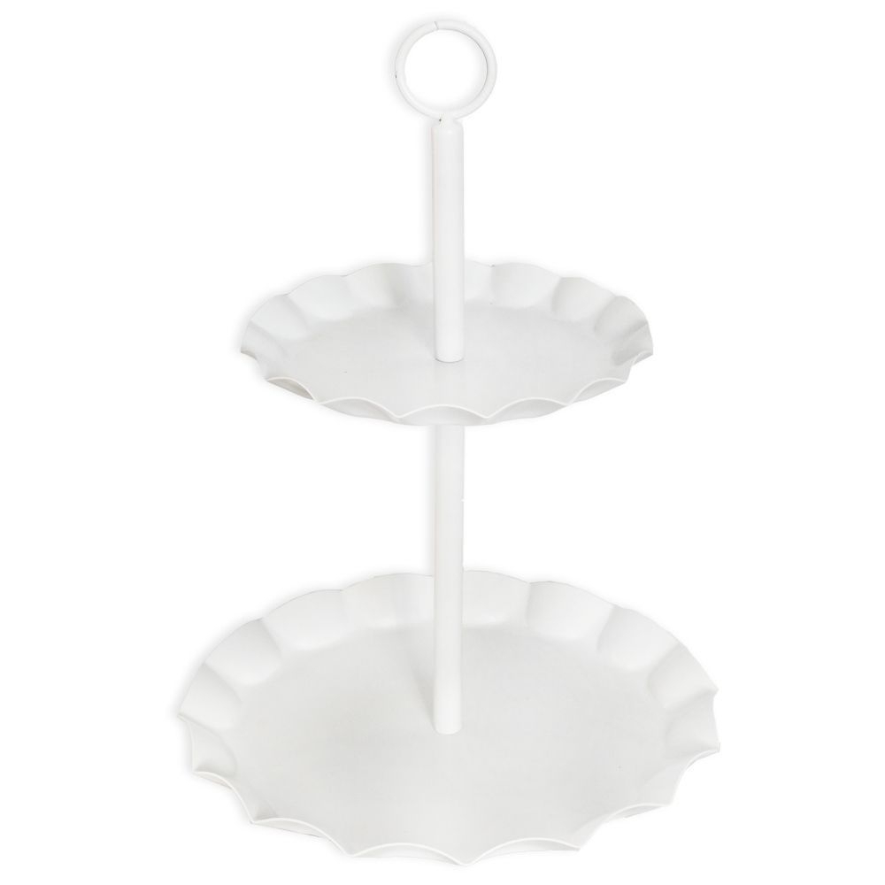 Etažér kov v.33x25cm bílý