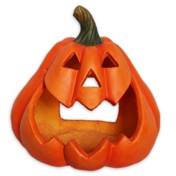 Dýně keramika svícen v.26x26,8cm oranžová