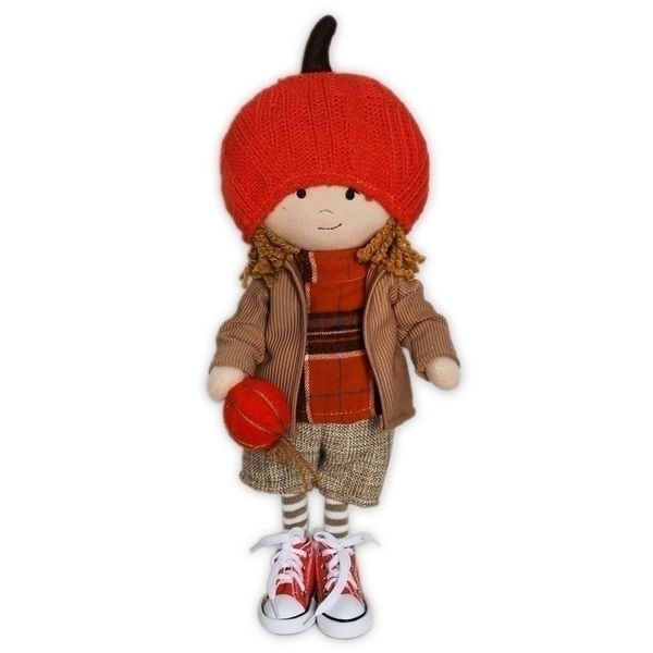 Kluk textil v.39x15cm oranžový