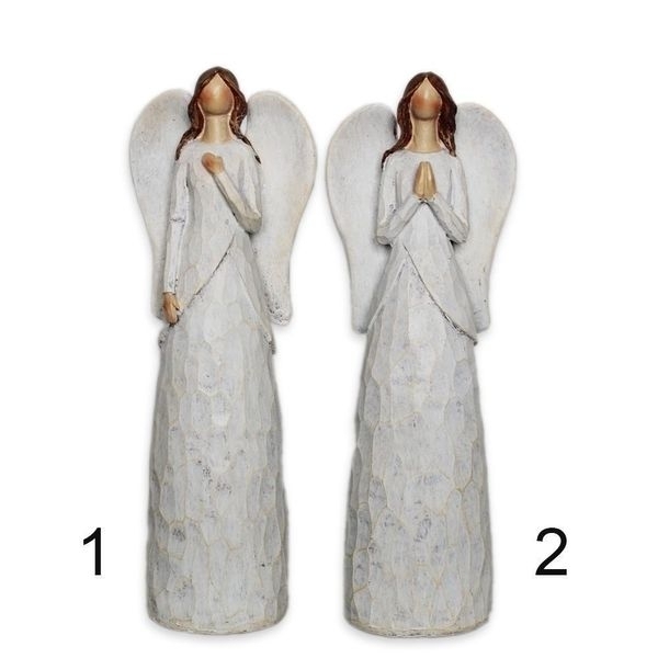 Anděl polyresin v.23x8cm krém patina