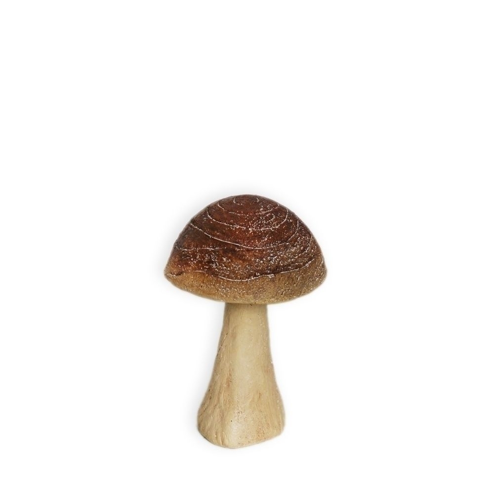 Hříb polyresin v.10x6,5cm hnědý