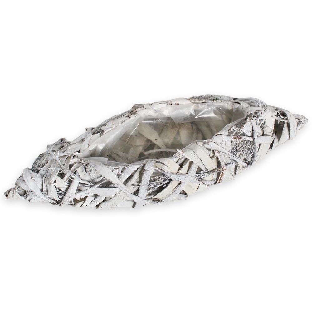 Proutí gondola dl.50x16cm šedá patina