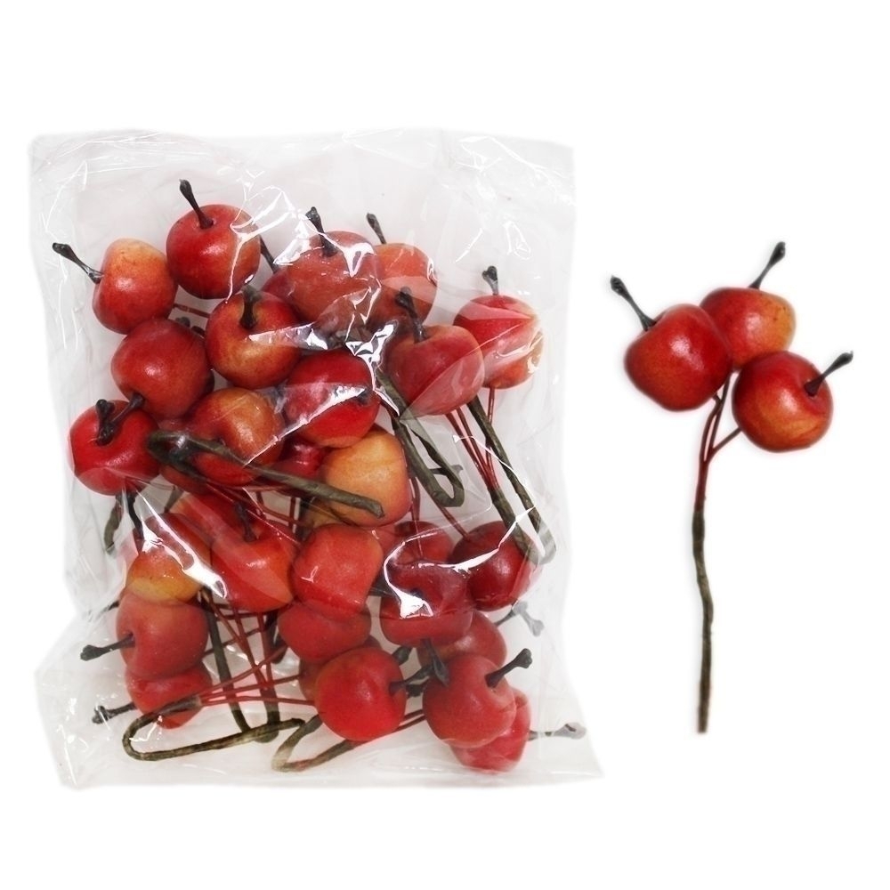 Uk Jablka zápich pr.2cm červené S/36