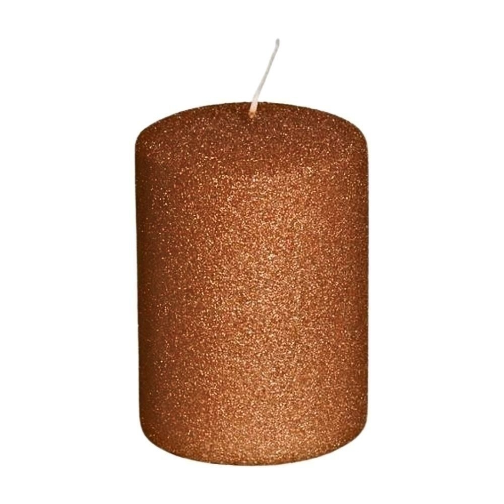 Svíčka lisovaný válec pr.70x100mm sand+LAK zlatá