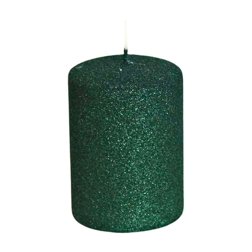 Svíčka lisovaný válec pr.70x100mm sand+LAK tm.zelená