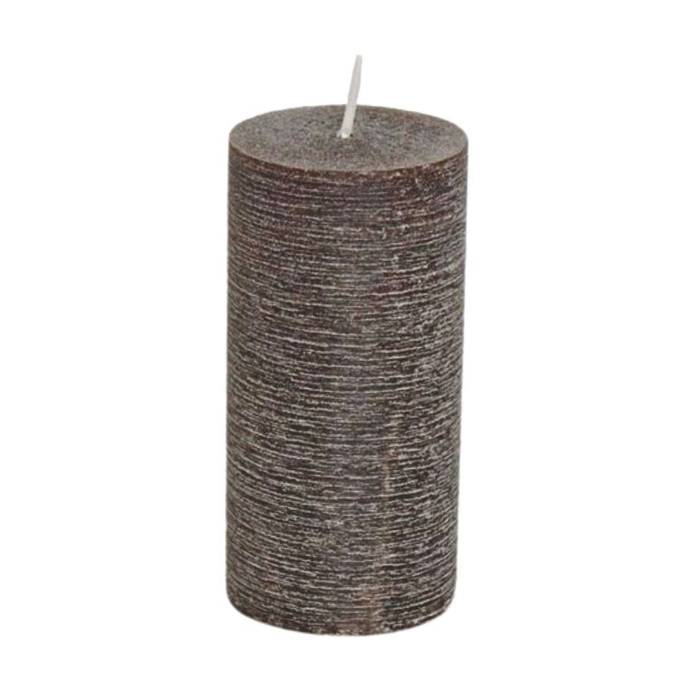 Svíčka Rustik válec pr.50x100 hnědočerná hK+sandLAK