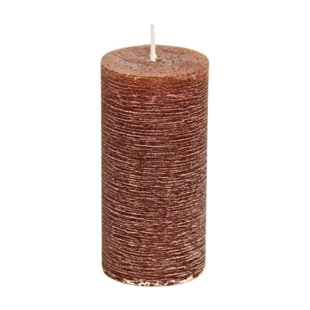 Svíčka Rustik válec pr.50x100mm rezavá hK+sandLAK