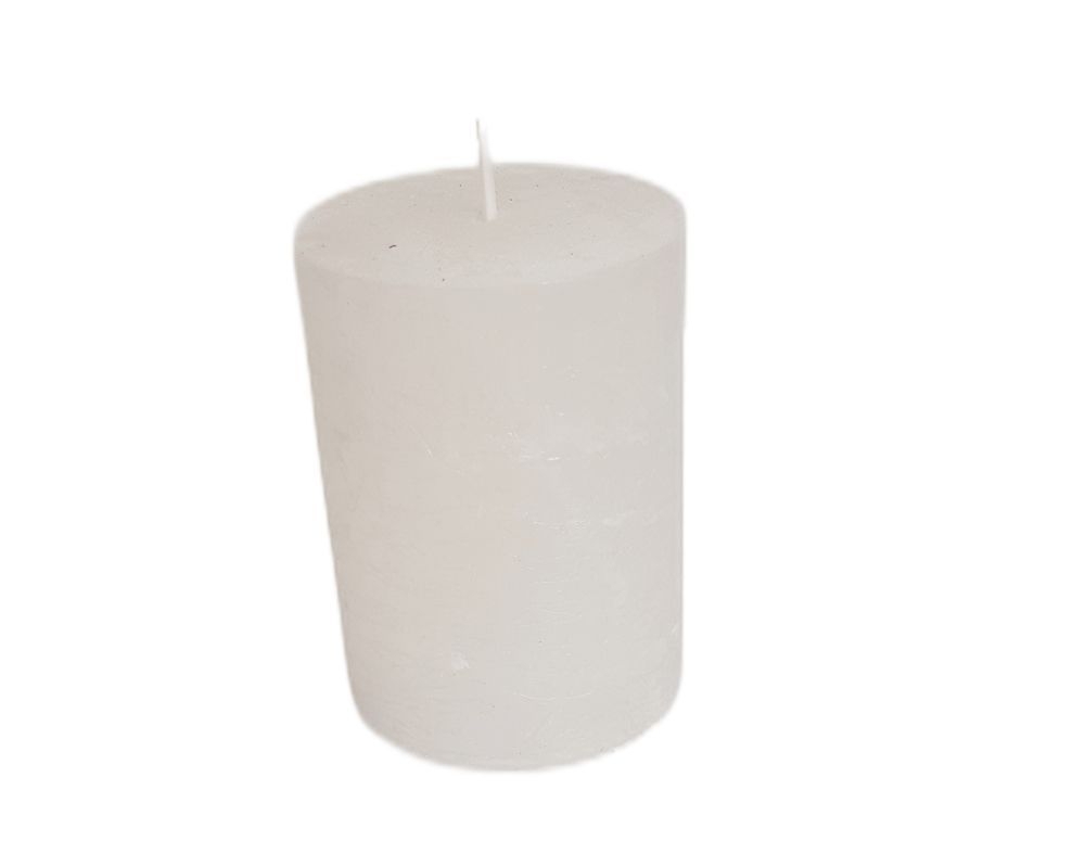 Svíčka Rustik válec pr.60x80mm bílá
