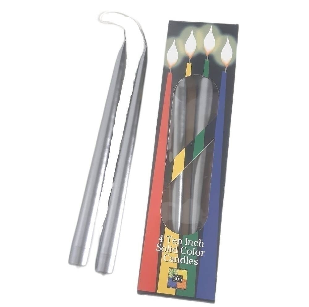 Svíčka kužel 22x250/4ks lak šedá