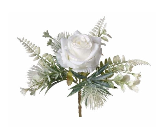 UK Vývazek Růže bílá sníh v.20cm