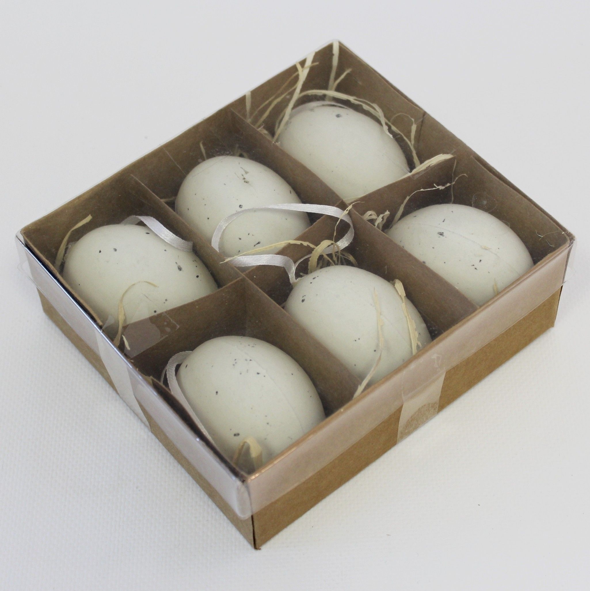 Vajíčka pvc pr.6cm bílá S/6