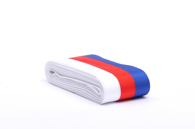 Stuha trikolora moire š.50mm/10m