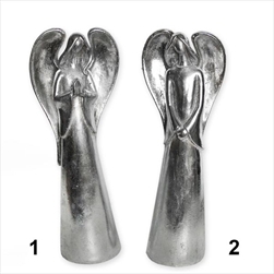 Anděl polyresin v.26cm stříbrný mix