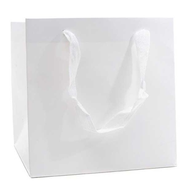 Taška papír Cube v.15x15+15cm voděodolná bílá