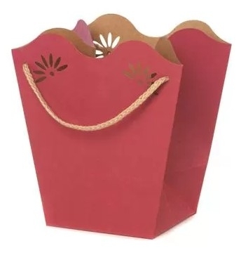 Taška papír Daisy v.18x19+11x12cm voděodolná cyclamen