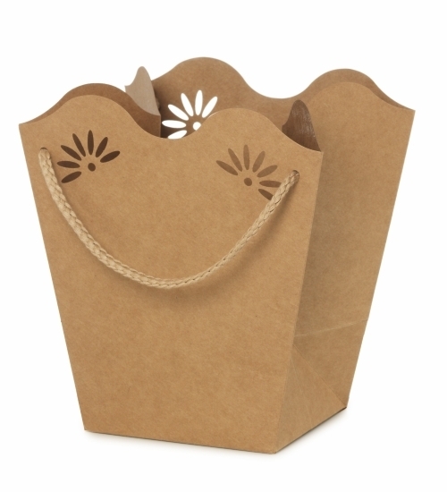 Taška papír Daisy v.18/19x11x12cm voděodolná natur