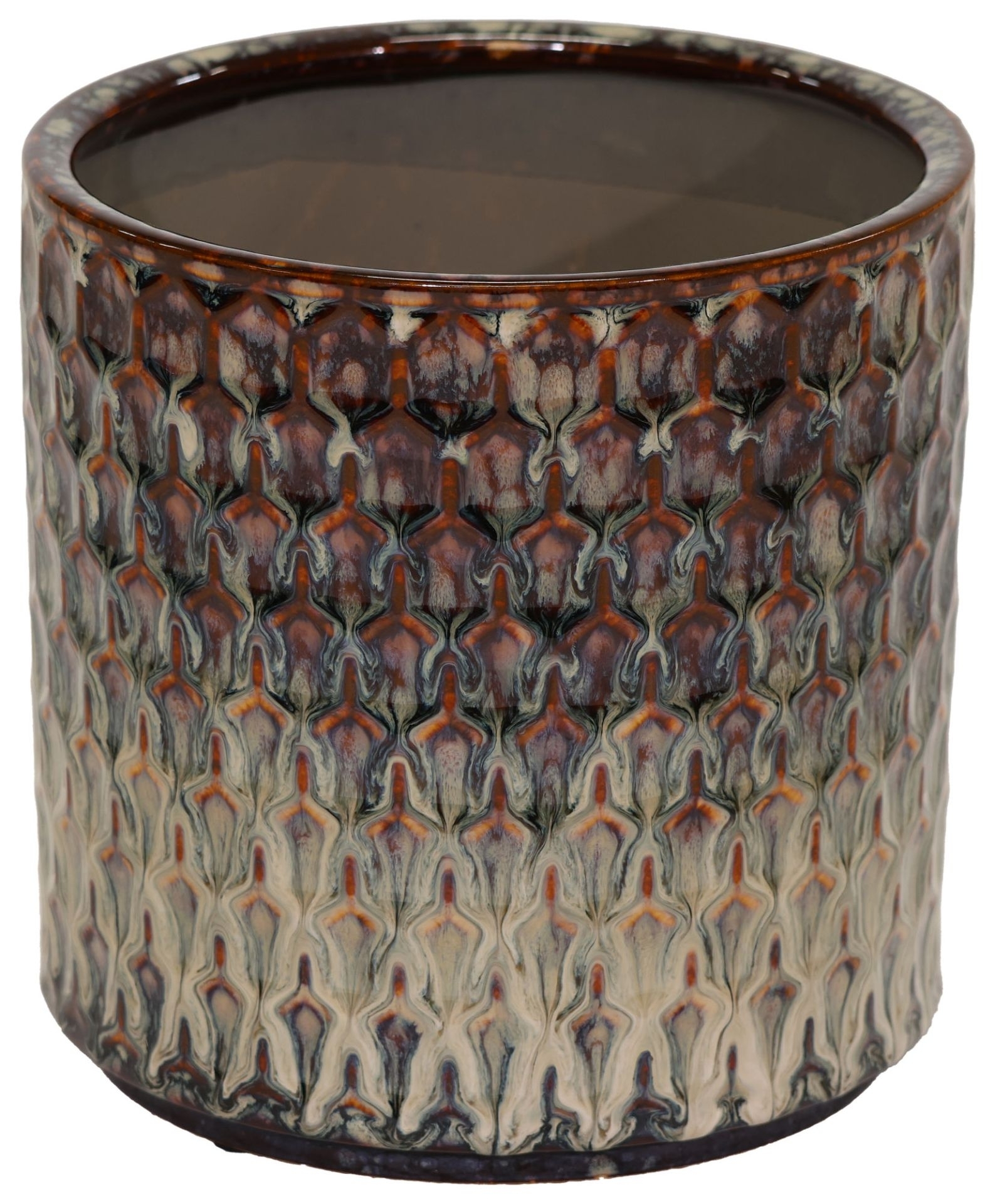 KER obal Carol pr.18x17cm hnědý keramika