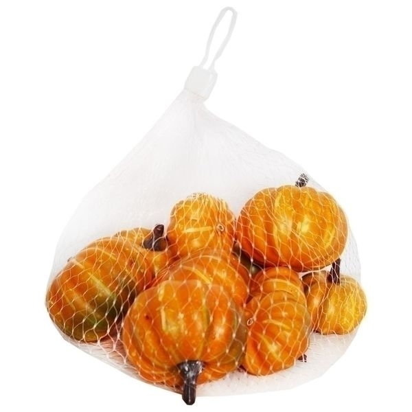 Dýně přízdoba pvc pr.6-4,5cm mix oranž S/9ks