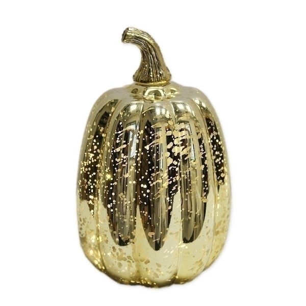 Dýně sklo LED pr.11V17,8cm zlatá