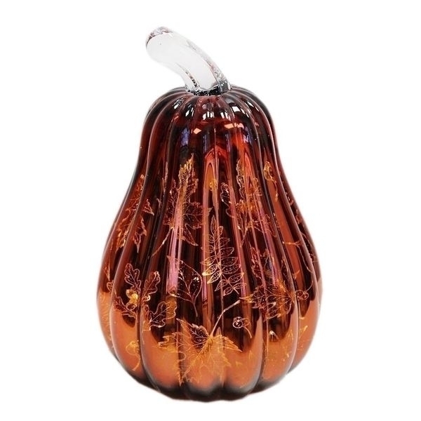 Dýně sklo LED pr.16V26cm oranžová