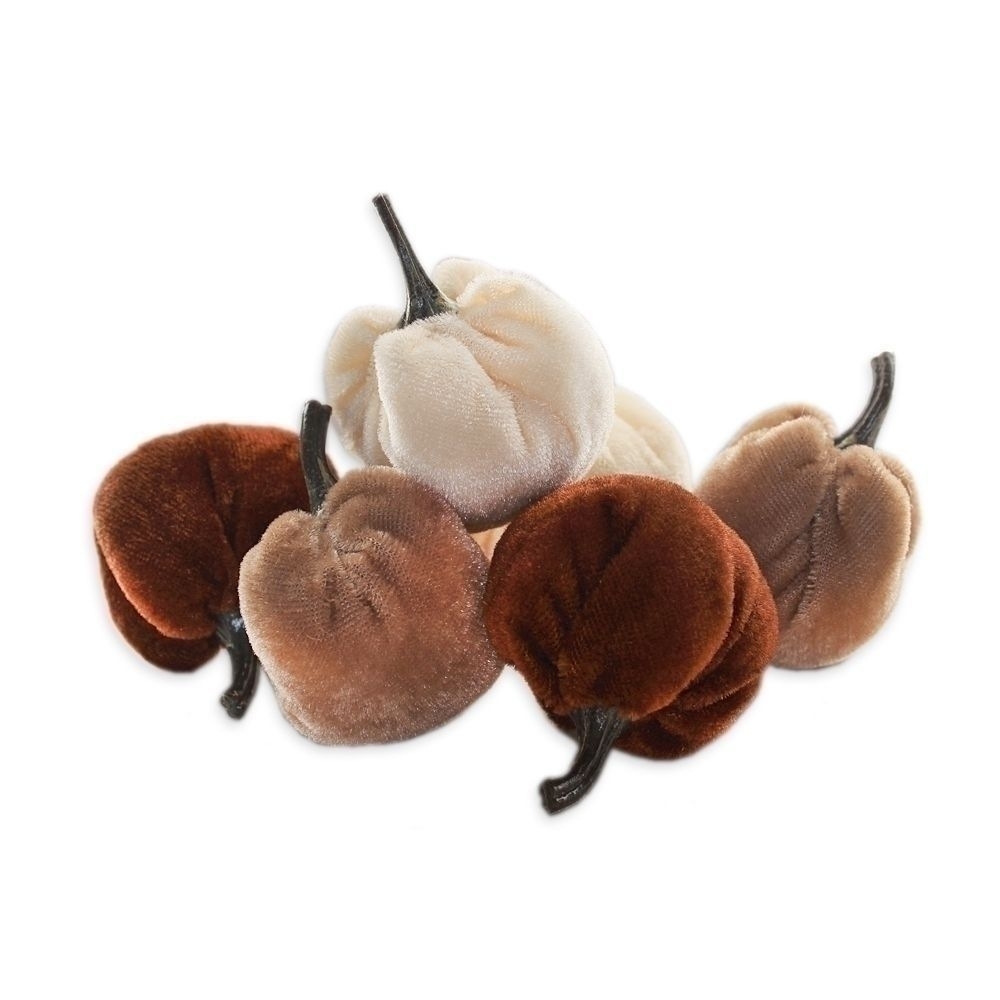 Dýně textil pr.5,5cm hnědý mix S/6ks