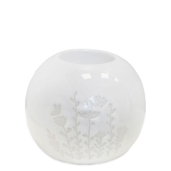 Svícen porcelán pr.10,5x8,5cm bílý