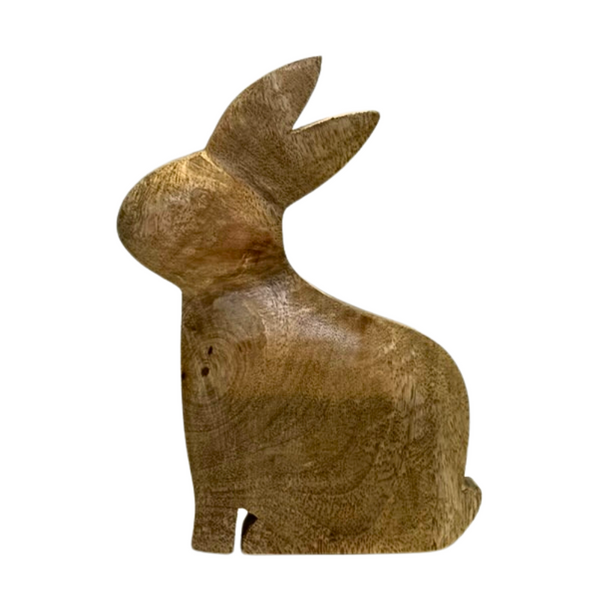 Zajíc dřevo v.19x14cm natural